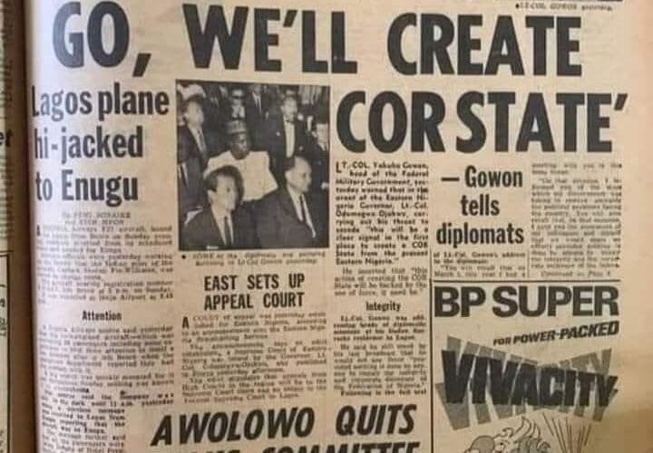 The Cor State: Origin Of State Creation In Nigeria