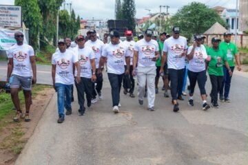 OTTIMANIA Legacy Movement Holds Solidarity Walk In Umuahia, Backs Otti For Second Term