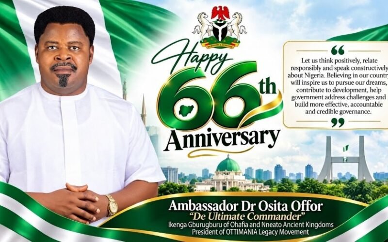 Nigeria At 66, Osita Offor Calls For National Unity, Intentional Development